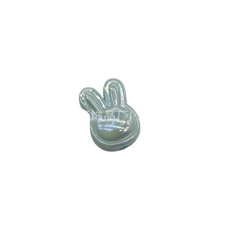 Cuentas de acrílico vibrantes con agujeros verticales y recubierto conejo, para DIY llaveros, cadenas y accesorios de joyería hechos a mano.