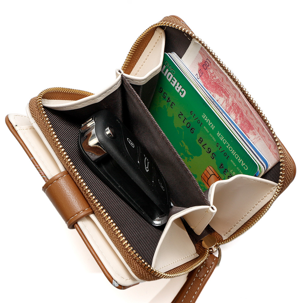 Nuevo bolso corto para mujeres comercio exterior cartera encantadora multifuncional bolso de cambio plegable bolso de monedas bolso de tarjetas múltiples