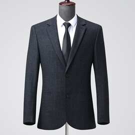 专柜高档男士休闲西服中年商务时尚羊毛单西装百搭职业礼服外套男