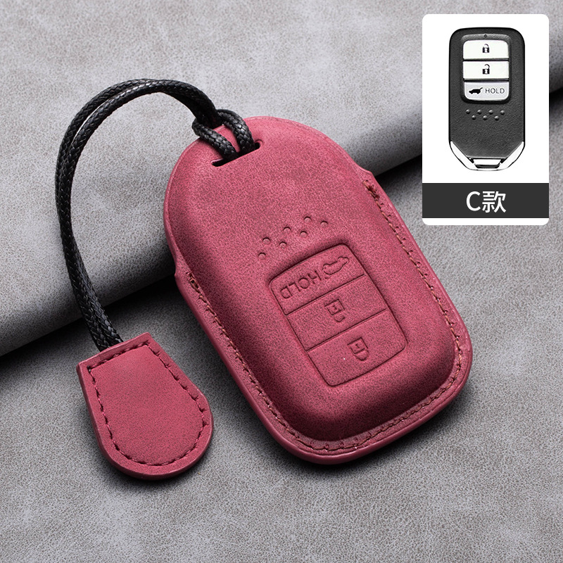 혼다 (C 모델 볼케이노 레드 + 가죽 로프)