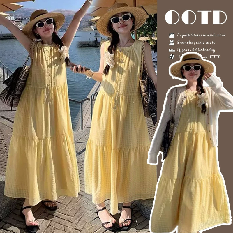 Summer refreshing cute dress for breastfeeding, oversize