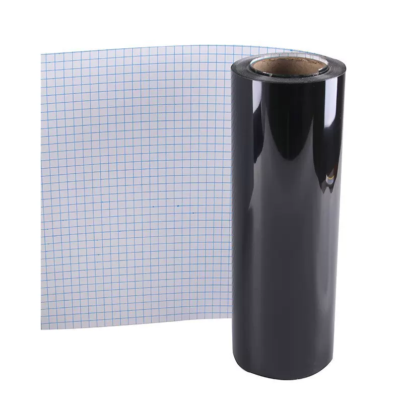 批发黑色贴纸铜版纸不干胶卷材80g120g工业加工模切PVC标签纸材料