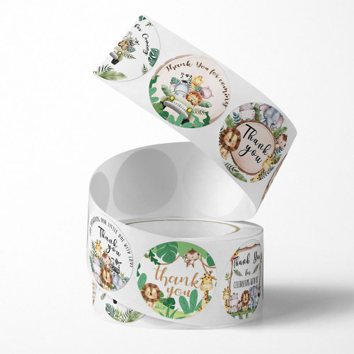 Foreign trade cute cartoon children's sticker packaging handmade holiday decoration thank you sticker label thank you sealing sticker