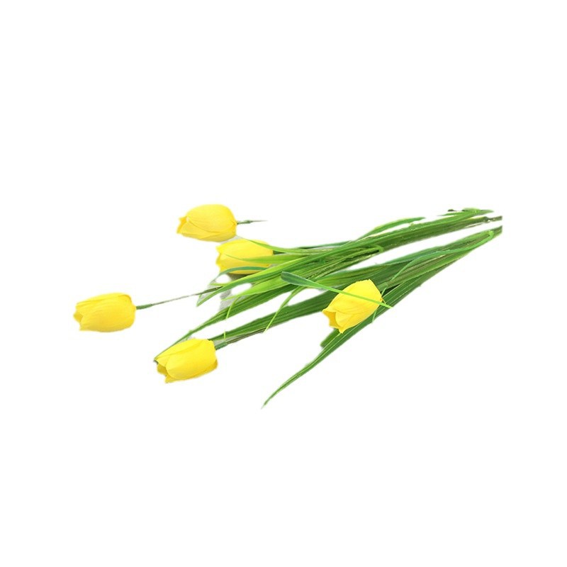 En stock simulación 5 pequeño tulipán flor falsa boda arreglo de flores decoración de la boda falsa flor simulación tulipán