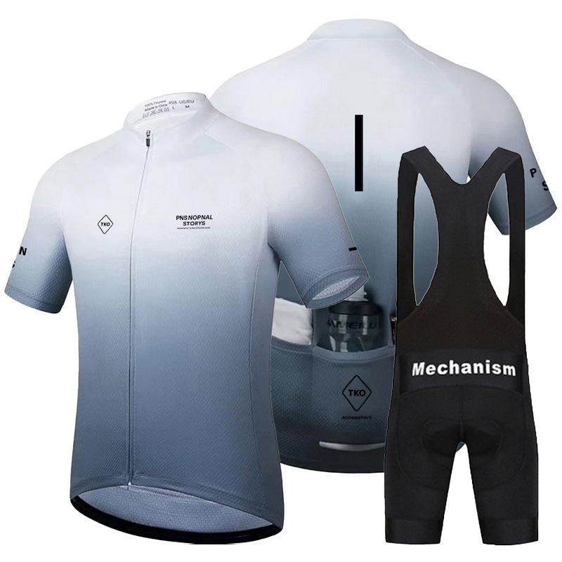 Summer Pas Cycling Clothing New Bicycle Short-Sleeved Road Bike Suit Mountain Bike Clothing Cycling Clothing Milk Silk