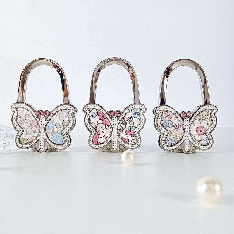 In-Stock Wholesale Hot-Selling Butterfly-Shaped Adhesive-Free Portable Table Top Bag Hook Handbag Hook Bag Hanger