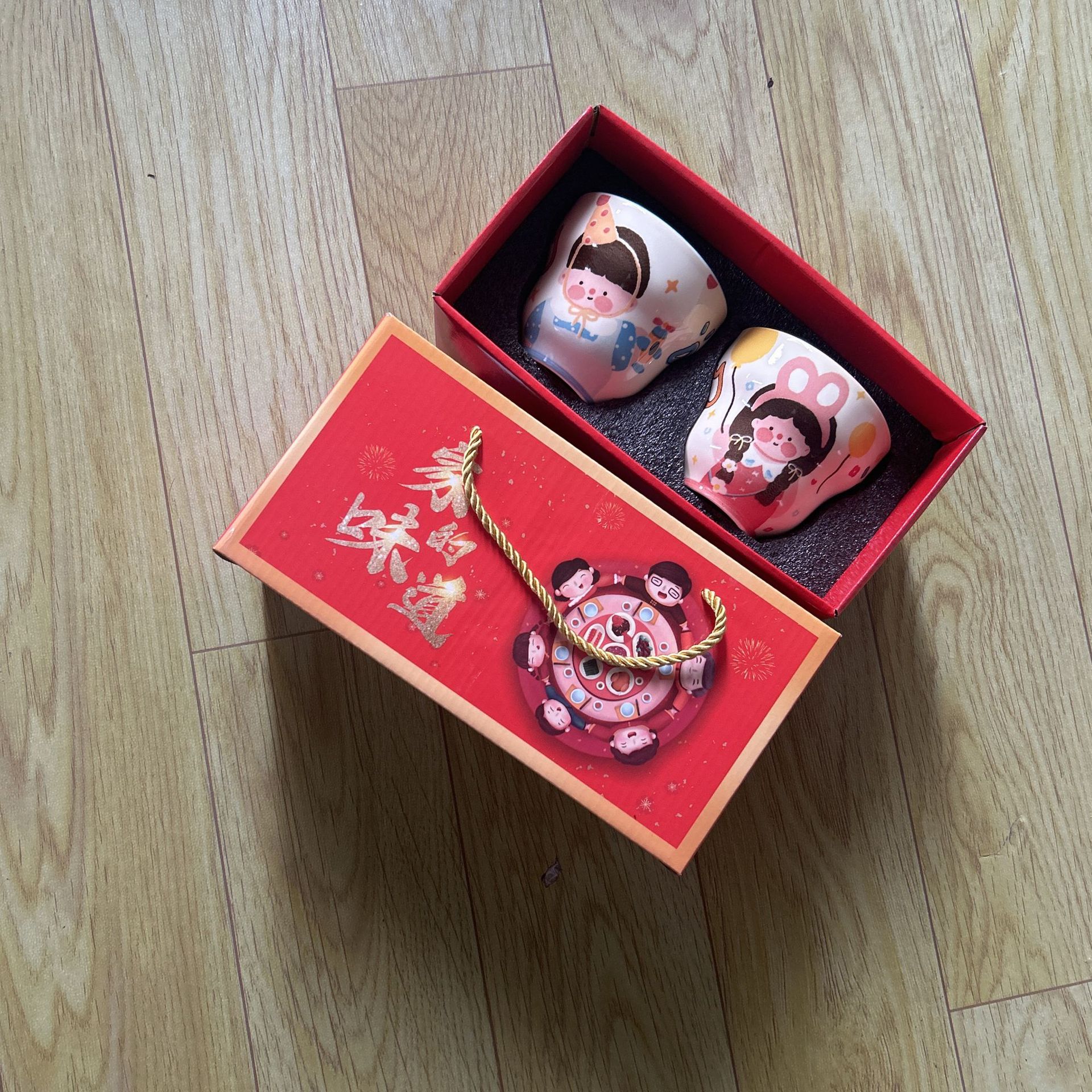 Taza de café para tazas de cerámica para padres e hijos lindo taza de desayuno de dibujos animados actividades prácticas pequeños regalos de mano taza de regalo