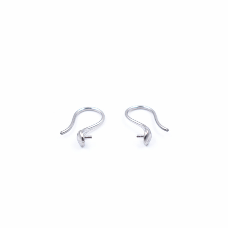 DIY pendientes material de acero inoxidable tacones altos perla oreja gancho titular accesorios cuchara perla pendientes titular para las mujeres