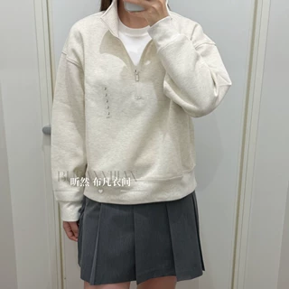 男装女装半拉链卫衣长袖纯色运动衫上衣立领外套休闲秋491119