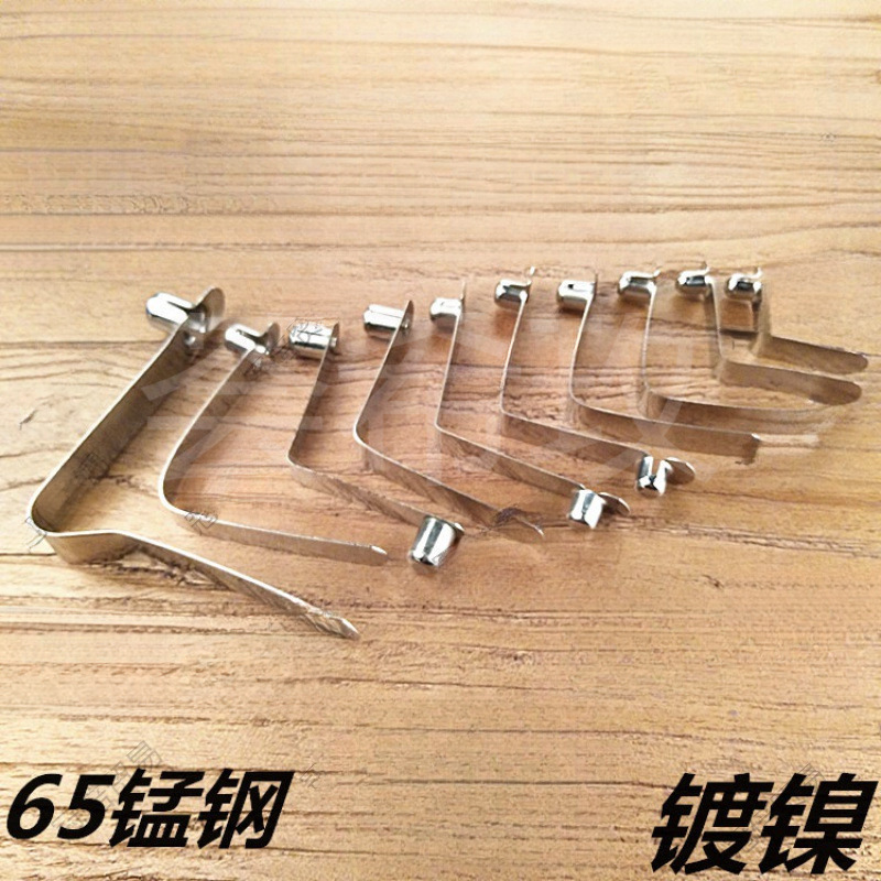 3mm-10mm弹簧片伸缩管内V型定位弹片实心弹珠空心单头铆接弹扣