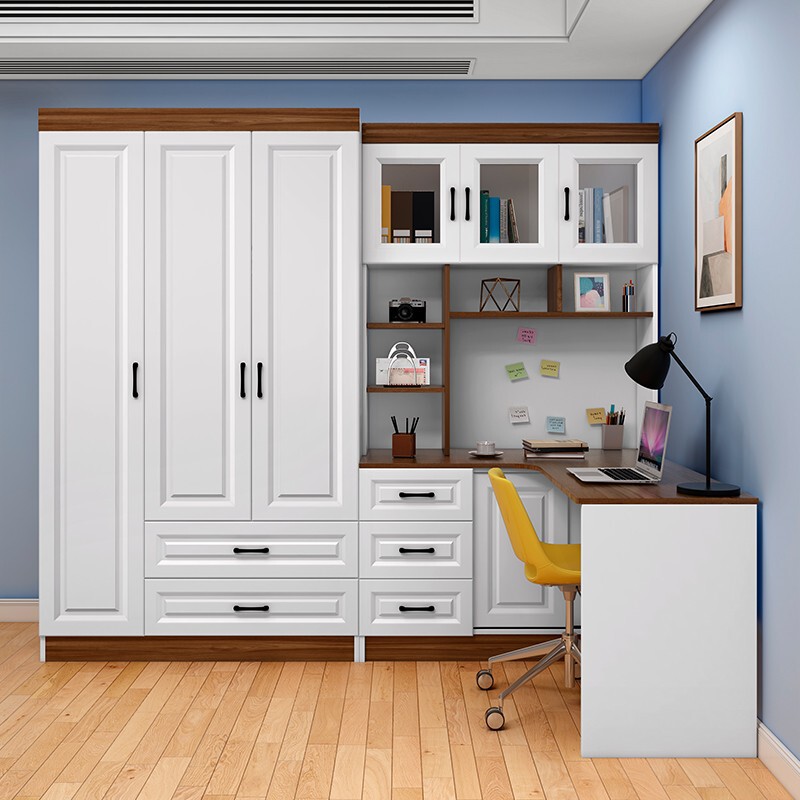 Corner desk computer desk bedroom home combination one-piece wardrobe children's desk bookshelf study desk integrated bookcase Corner desk computer desk bedroom home combination one-piece wardrobe children's desk bookshelf study desk integrated bookcase