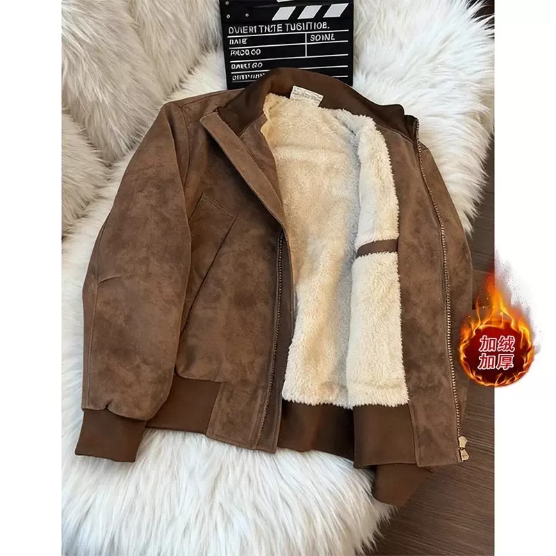 美式春秋季轻商务时尚立领夹克休闲亲肤男士防风顺滑宽松外套潮