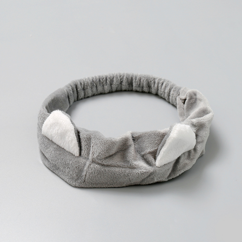 Lavarse la cara cinturón de cabello lindos de peluche para la mujer lavado y máscara especial de agujeros de cabello cinturón de cabello brazalete