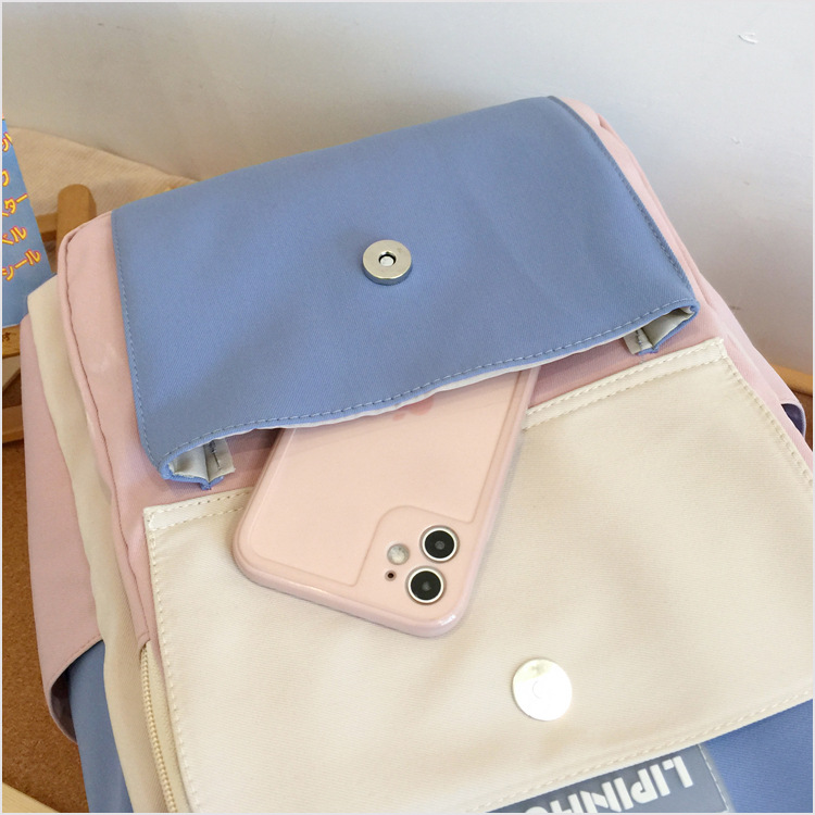 Korean Large Capacity Candy Color Embroidery Backpack Wholesale Nihaojewelry display picture 7