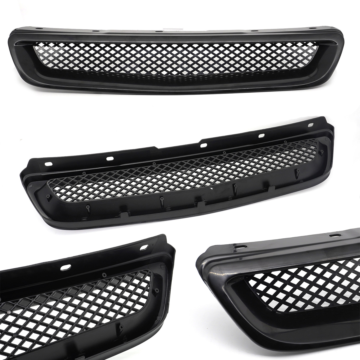 Car Modification Intake Grille Modification Suitable for Honda Civic 1996-98 Abs Carbon Pattern Cross-Border