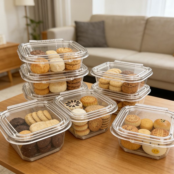塑料零食盒食品包装盒蛋糕卷面点酥饼密封打包盒子保鲜点心PET