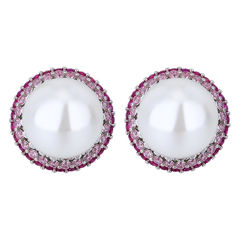 Zhuang Sheng joyería fondo de cobre chapado en oro simulación color tesoro con incrustaciones de color blanco perla salto de tres piezas traje femenino 14-12mm