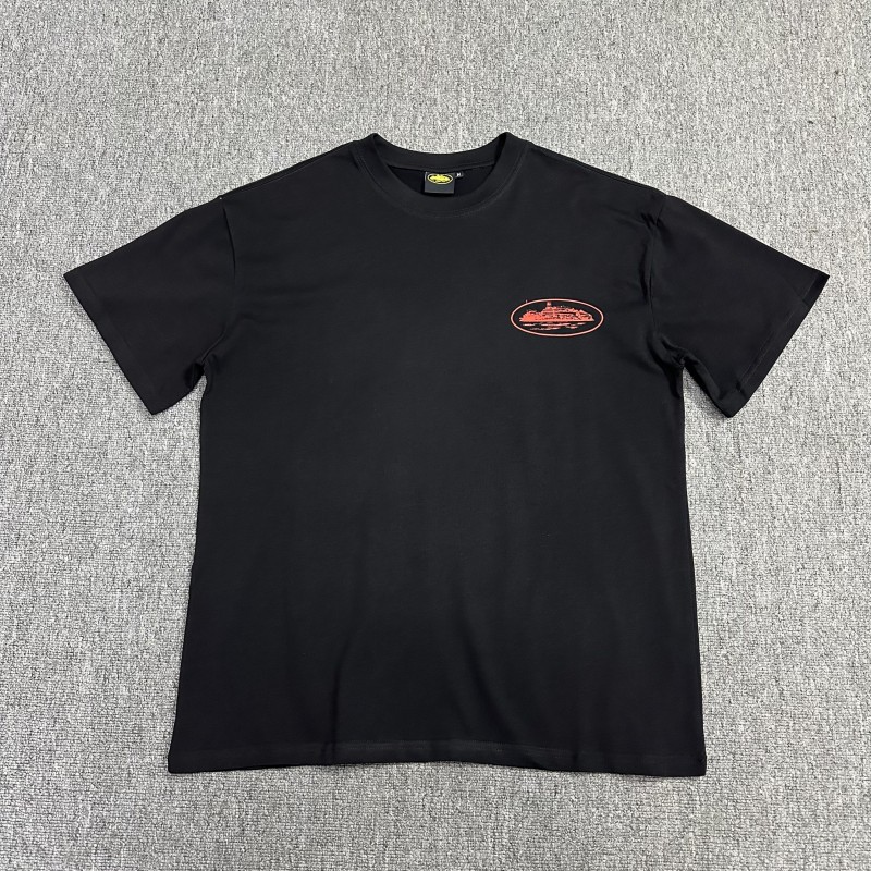 Comercio exterior al por mayor Alcatraz Basic Series C0rteiz Phantom Letter Logo Camiseta impresa Traje de pareja