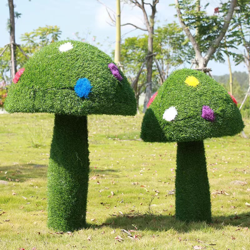 Outdoor Plant Green Sculpture Simulated Fake Mushroom Ornaments Garden Landscape Sketch Courtyard Garden Sales Department Decoration