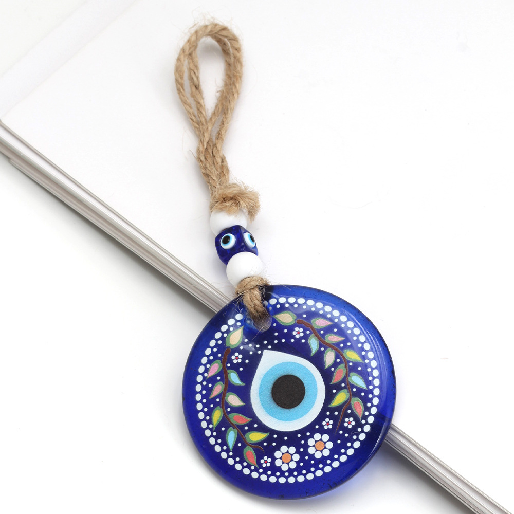 138g Weight Bag Pendant, Keychain Classification 1 Piece Quantity Holiday, Daily Occasion Glass Material Devil's Eye Pattern Unisex Gender Retro, Classic Style Style Retro Classic Style Devil's Eye Glass Unisex Bag Pendant Keychain 5