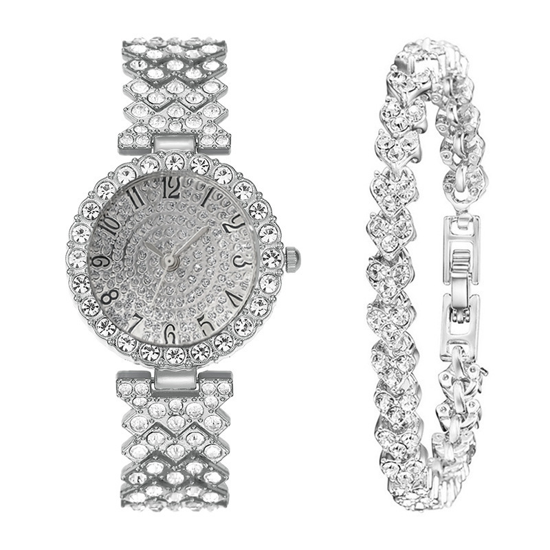 Silver gypsophila numbers + bracelet