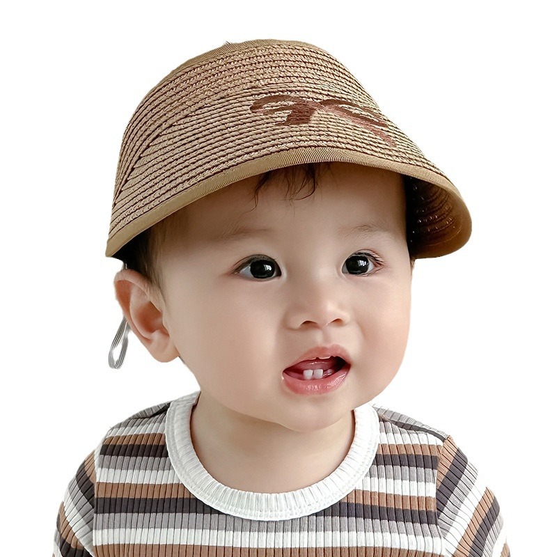 Sombreros para bebés de verano adorables superpantalones bow verano delgado para bebés masculinos y femeninos sombreros plegables