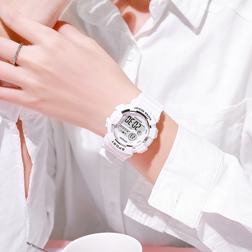 Factory Direct Supply Multifunction Trendy Student Electronic Watch Fashion Sports Waterproof Glow-in-the-Dark Sporty Trendy Watch