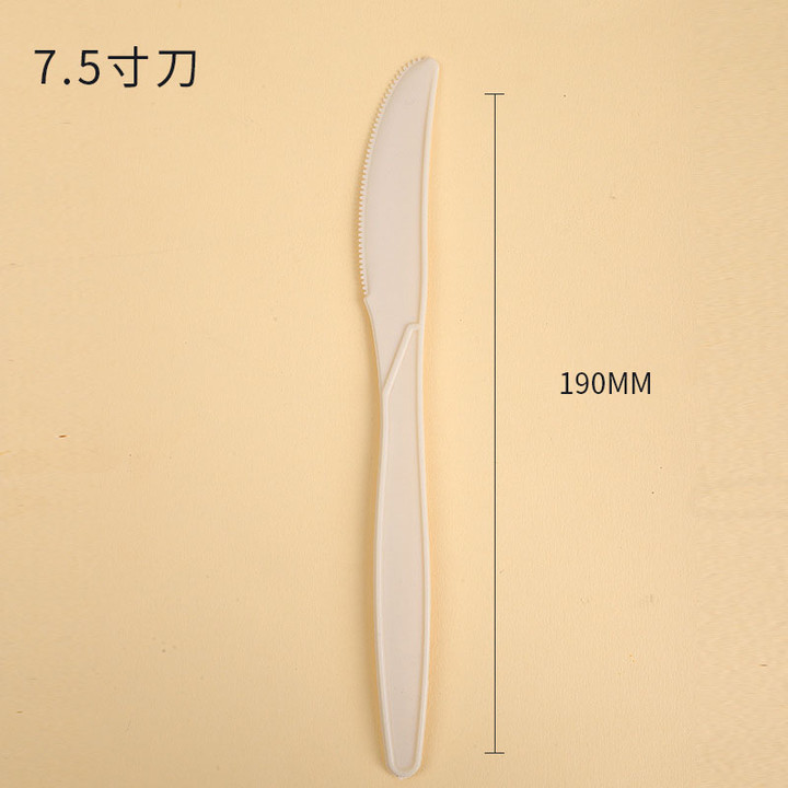 Biodegradable tenedor cuchara desechable cuchillo tenedor cuchara protección del medio ambiente vajilla almidón de maíz para llevar embalaje pizza cuchillo tenedor tejido