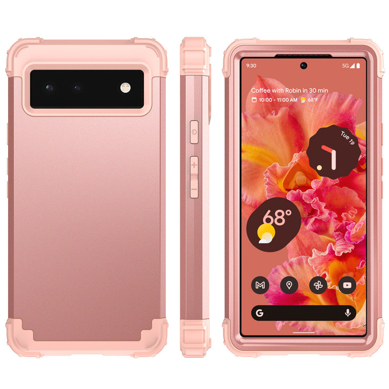 New Model Suitable for Pixel9A Silicone Three-In-One Mobile Phone Case Pixel3 Anti-Fall Protective Cover Google 6 Foreign Trade Hot Model