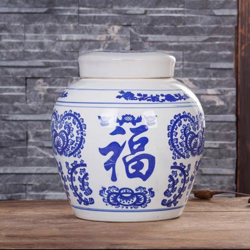 Ceramic Urn for Ashes with Lid, Large Bone Picking Urn, Grave Moving Supplies, Funeral Industry Tools