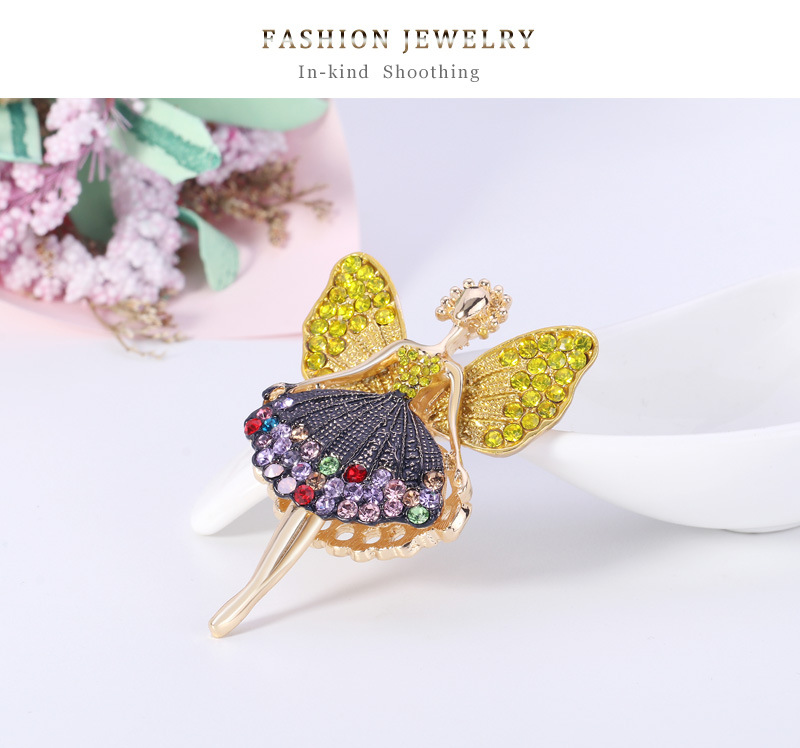 Retro Butterfly Elf  Alloy Rhinestone Brooch display picture 2