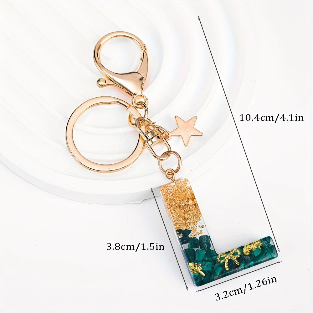 30g Weight Lobster Trigger Clasp Closure Clasp Closure Type Keychain Classification Daily Occasion Resin Material Letter, Star Pattern Women's Gender Marine Style, Sweet Style Marine Style Sweet Letter Star Resin Women's Lobster Trigger Clasp Closure Keychain 无