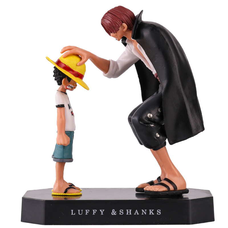 Uno de los piratas hecho a mano Luffy y pelirrojo Shanks modelo adornos de regalo de cumpleaños adornos periféricos animados