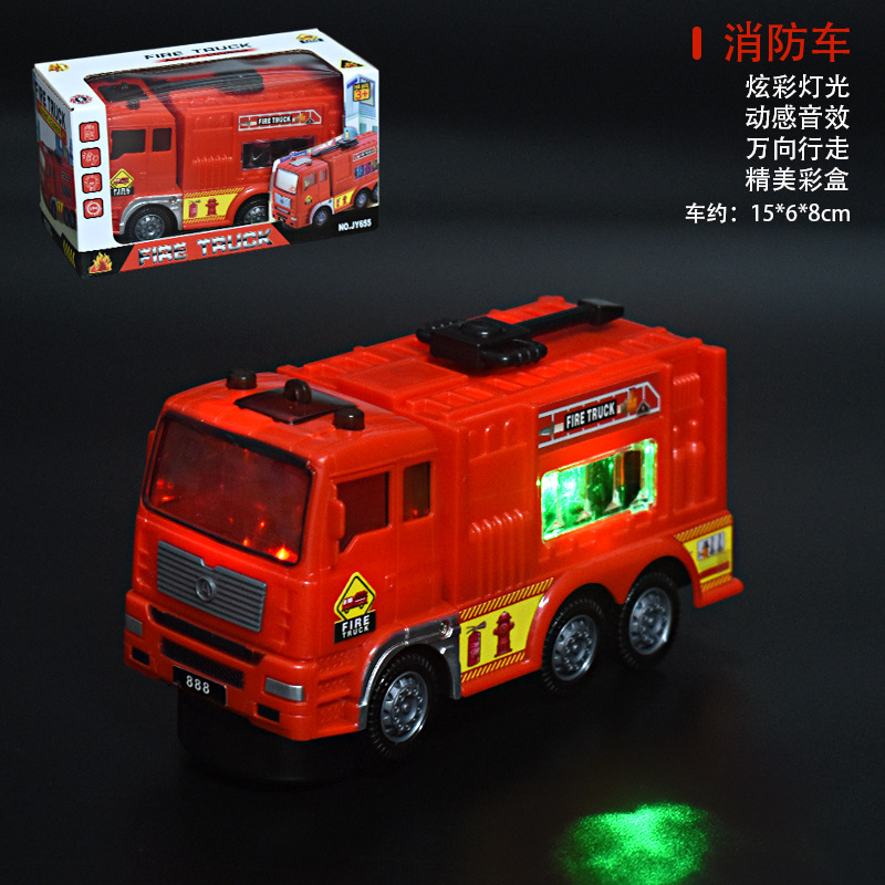 Juguetes de parada al por mayor coche eléctrico grande vehículo de ingeniería universal juguete 4D música ligera modelo de coche de juguete para niños