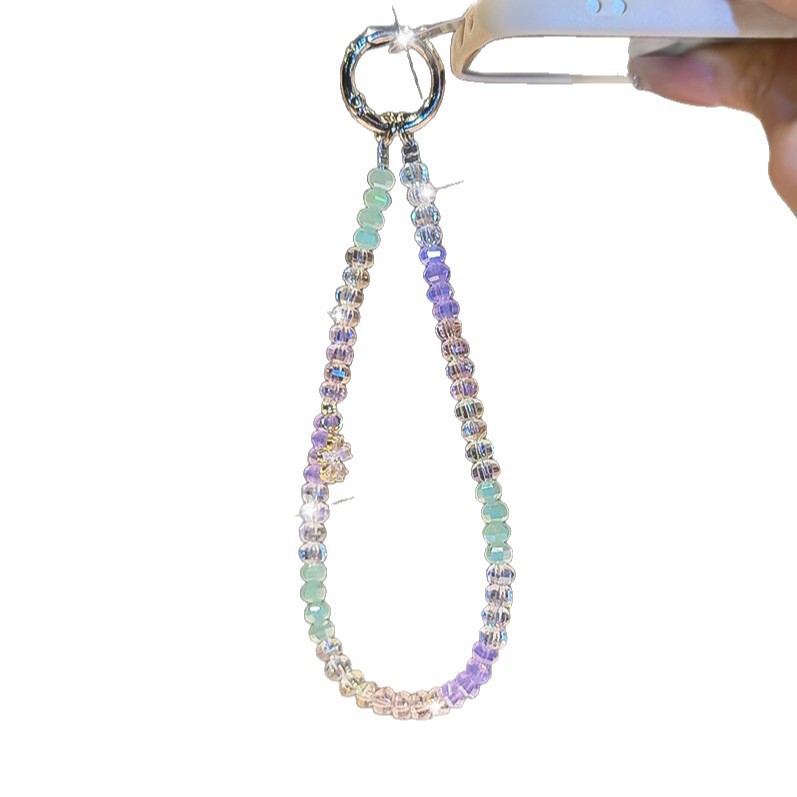 Xiaocanglan verano cristal red roja cadena de teléfono móvil de alto nivel sensación de cuerdas de muñeca bolsos colgantes chicas lujosas cadena corta de mano