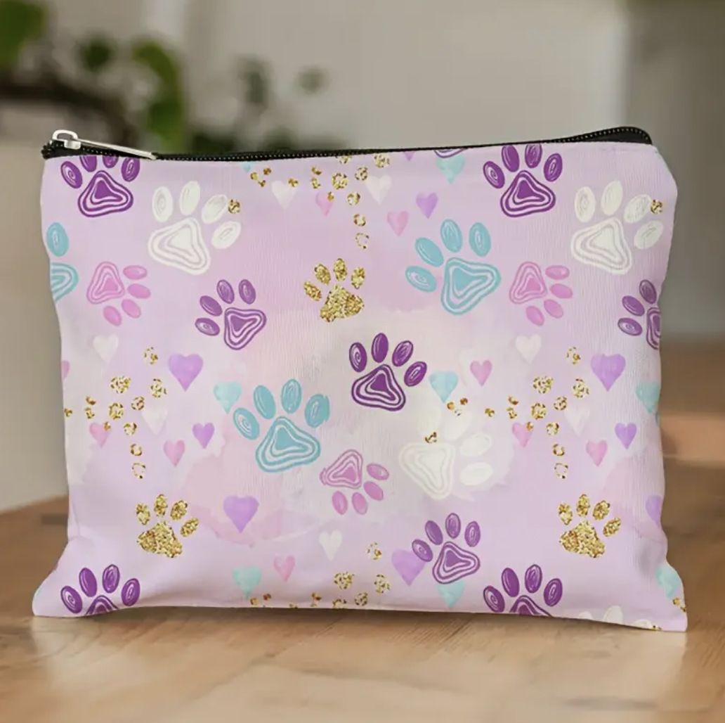 Amazon transfronterizo garra de gato impresa doble cara bolsas de lavado con cremallera de gran capacidad bolsas de lavado de viaje fabricantes al por mayor