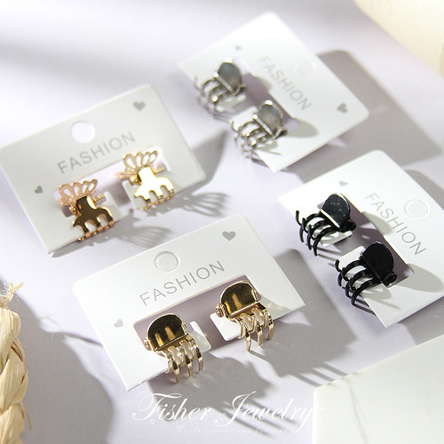 Jin Chen Style Princess Hairstyle Small Claw Clip Mini Metal Hair Clip Side Bangs Clip Forehead Hair Accessory