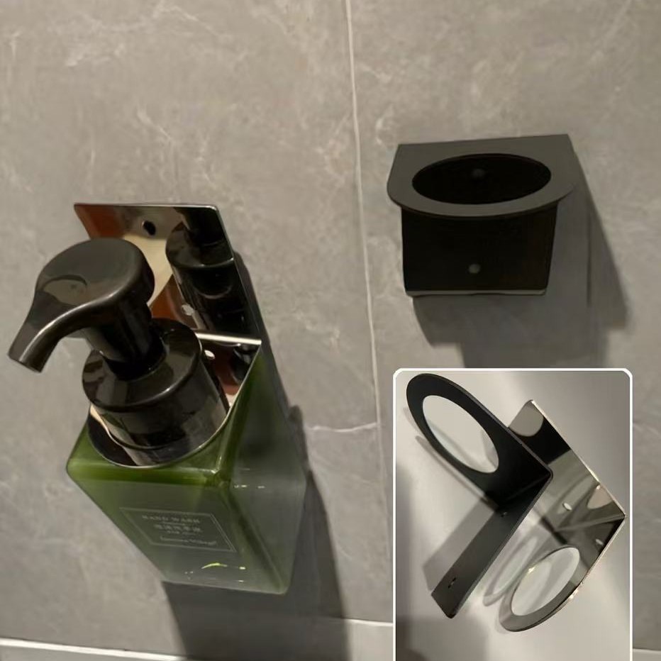 泡沫洗手液壁挂架消毒液墙上支架304不锈钢皂液器酒店大瓶装乳液