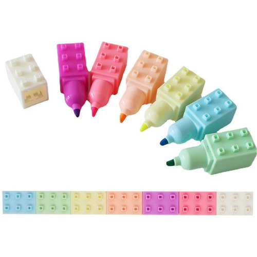 Carrier Pen Independent Set Multi-Color Exploration Queue Macaron Cat Paws Fluorescent Pen Cat Fluorescent Pen