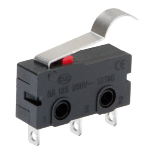 Micro switch KW12-E curved handle three-legged 5A 250VAC travel limit switch 19.8*10.2