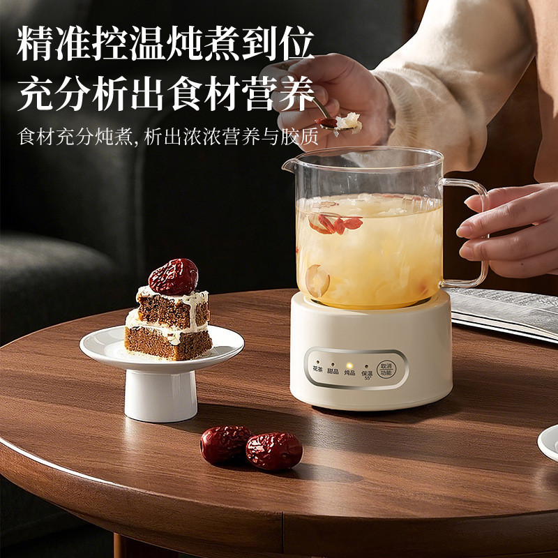 多功能玻璃养生壶电热杯办公室用大容量煮花茶甜品养生杯礼品套装|undefined