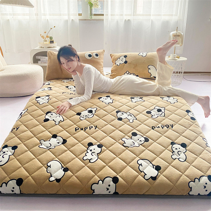 New High-Weight Milk Velvet Coral Fleece Mattress, Soft and Skin-Friendly, High Elasticity, Pressure-Resistant, Thickened and Warm