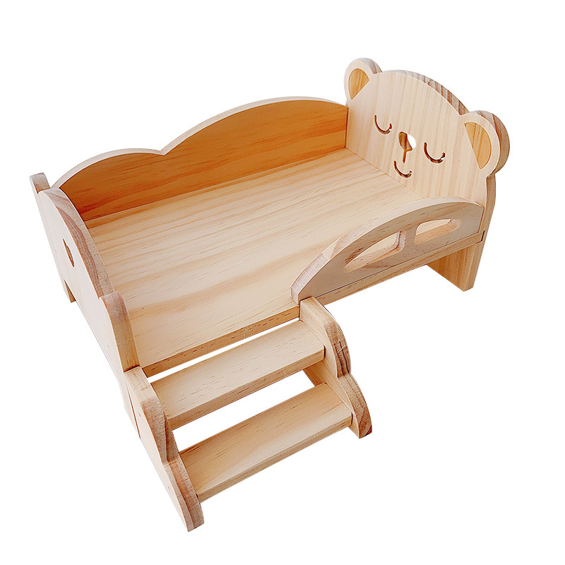 Cama para Muñecas de Algodón de 20 cm de Madera