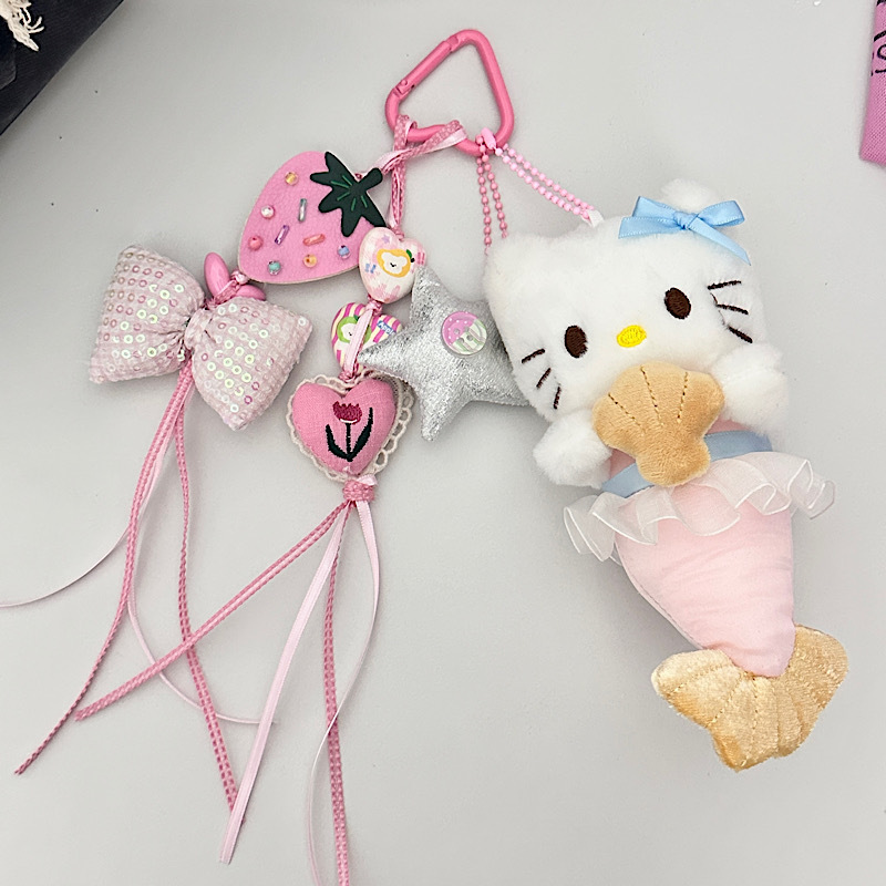 hellokitty娃娃哈喽钥匙扣kitty挂件公仔书包挂饰女生韩系包挂件|undefined