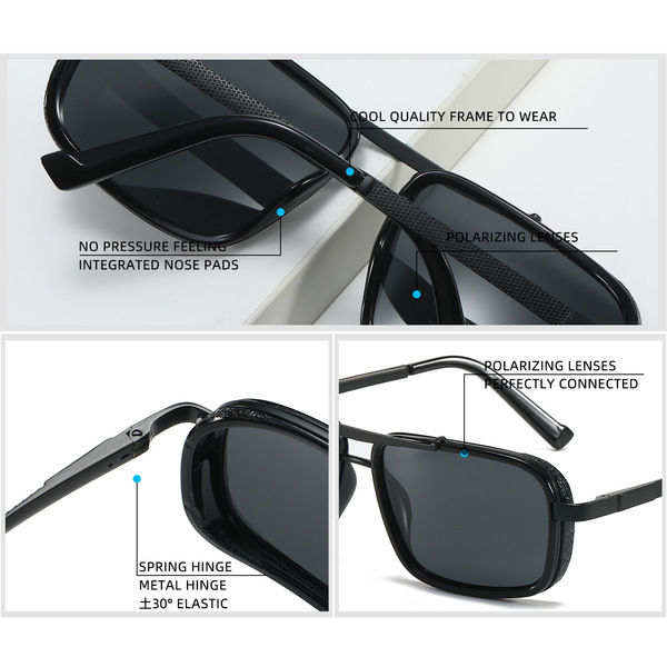 Square travel sunglasses
