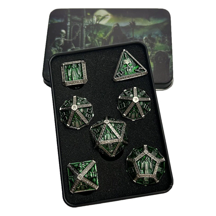 Металлические кубики Волшебник Бесконечные кубики COC Running Group DND Dungeons and Dragons TRPG Многосторонние цифровые кубики