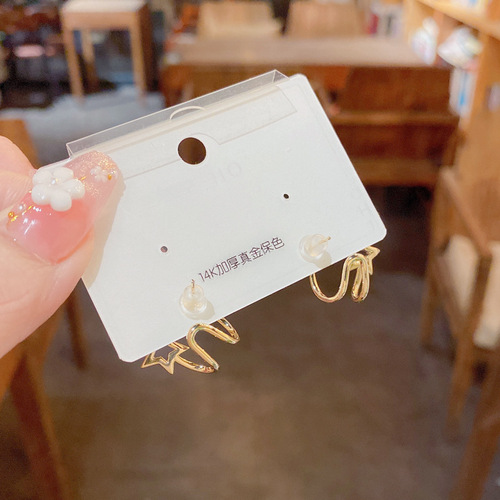 s925 silver needle fashion simple micro-embellished four-leaf flower earrings for women exquisite versatile design earrings high quality wholesale