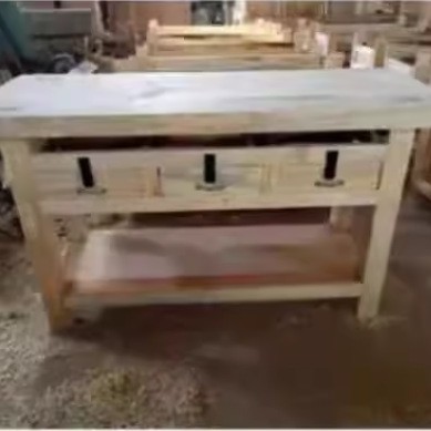 9P1E厂家直销重型原木模具工作台 木制钳工台 实木工作台 仪器维