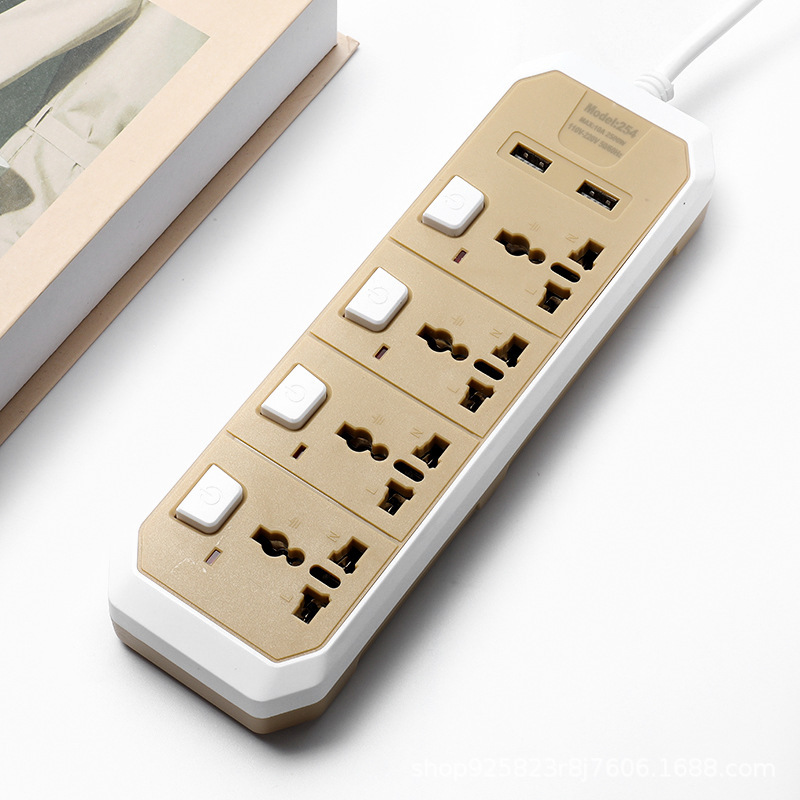 254 # USB 4 interruptor multipropósito conector tres enchufe plano enchufe con cables enchufe
