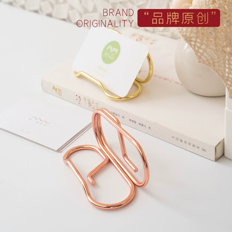 Черный металлический органайзер для визиток из сплава, цвет розовое золото/золото, простой держатель для визиток, хит продаж для международного рынка